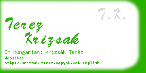 terez krizsak business card