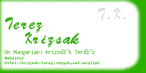 terez krizsak business card